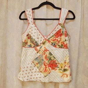 Bandolino Patchwork Tank Top Size 8